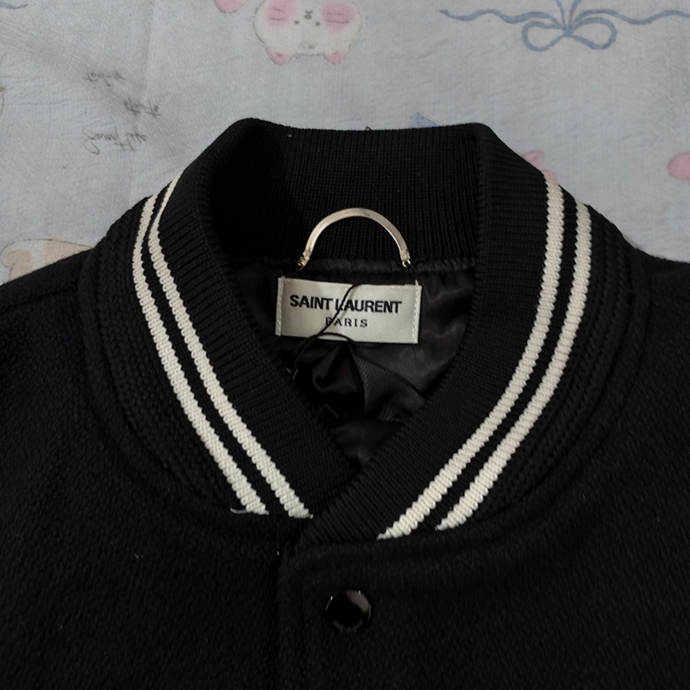 Saint Laurent Black Baseball Jacket - Picture 3 of 12